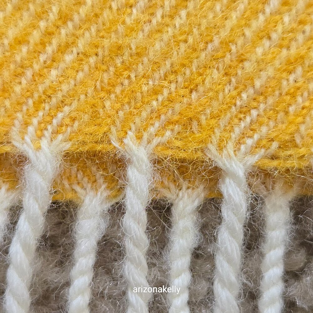 NWT McNutt Lambswool Scarf Donegal Ireland Yellow & Grey - Picture 7 of 14
